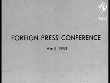 Foreign Press Conference - April 1933