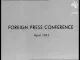 Foreign Press Conference - April 1933