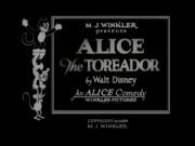 Alice the Toreador