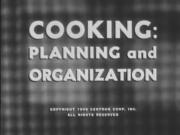 Cooking: Planning and Organization