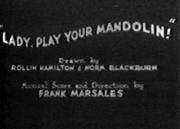 Lady, Play Your Mandolin!